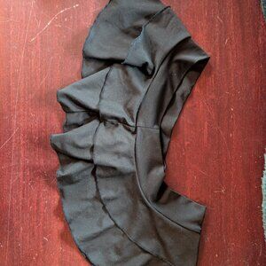 Black ruffle micro-skirt